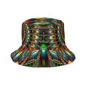 Geronima/Lets Dance - Reversible bucket hat psychedelic fractal mandala and sacred geometry