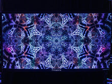 Load image into Gallery viewer, Crealab108 Horizontal Tapestry 105/210cm - 41/82 inches reinforced band finishing Primaterra UV Psychedelic Fractal Tapestry Primaterra UV Psychedelic Fractal Tapestry
