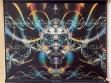 Load image into Gallery viewer, Crealab108 Horizontal Tapestry 70/80cm - 26/31.5 inches pockets finishing Let's Dance UV Psychedelic Fractal Tapestry Let's Dance UV Psychedelic Fractal Tapestry
