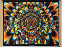 Load image into Gallery viewer, Crealab108 Horizontal Tapestry 70/80cm - 26/31.5inches pockets up/down finishing Geronima UV Psychedelic Fractal Mandala Tapestry Geronima UV Psychedelic Fractal Mandala Tapestry
