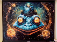 Load image into Gallery viewer, Crealab108 Horizontal Tapestry 70/80cm - 26/31.5inches pockets up/down finishing Hola UV Tapestry Trippy Froggy Hola UV Tapestry Trippy Froggy
