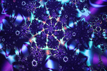 Load image into Gallery viewer, Crealab108 Horizontal Tapestry Galactica UV Psychedelic Fractal Tapestry Galactica UV Psychedelic Fractal Tapestry
