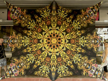 Load image into Gallery viewer, Crealab108 Horizontal Tapestry Totem UV Psychedelic Fractal Mandala Tapestry Totem UV Psychedelic Fractal Mandala Tapestry
