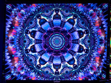 Load image into Gallery viewer, Crealab108 Horizontal Tapestry Unison UV Psychedelic Fractal Mandala Tapestry Unison UV Psychedelic Fractal Mandala Tapestry
