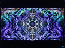 Load image into Gallery viewer, Crealab108 Horizontal UV Tapestry Organic UV Psychedelic Fractal Tapestry Organic UV Psychedelic Fractal Tapestry
