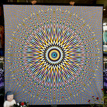 Load image into Gallery viewer, Crealab108 Square Tapestry 150/150cm - 59/59inches pockets up/down finishing Flicker Psychedelic Sacred Geometry Fractal Mandala UV tapestry Flicker Psychedelic Sacred Geometry Fractal Mandala UV tapestry
