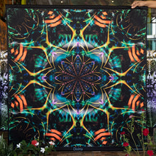 Load image into Gallery viewer, Crealab108 Square Tapestry Divina Trippy UV Psychedelic Fractal Mandala Tapestry Divina Trippy UV Psychedelic Fractal Mandala Tapestry
