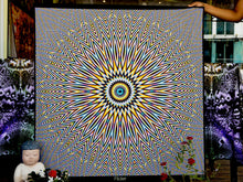 Load image into Gallery viewer, Crealab108 Square Tapestry Flicker Psychedelic Sacred Geometry Fractal Mandala UV tapestry Flicker Psychedelic Sacred Geometry Fractal Mandala UV tapestry
