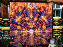 Load image into Gallery viewer, Crealab108 Square Tapestry Spectral Lake Psychedelic Fractal UV Tapestry Spectral Lake Psychedelic Fractal UV Tapestry
