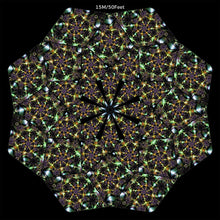 Load image into Gallery viewer, Crealab108 UV Canopy Canopy A B C D set 15M Galactica UV Canopy Set A B C D - trippy psychedelic festival party decor Galactica UV Canopy Set A B C D - trippy psychedelic festival party decor
