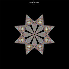 Load image into Gallery viewer, Crealab108 UV Canopy Canopy A B set 9.2M Flicker UV Canopy Set A B C D - trippy psychedelic festival party decor Flicker UV Canopy Set A B C D - trippy psychedelic festival party decor
