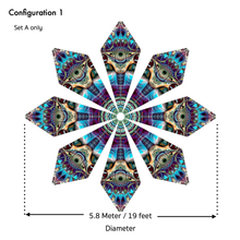 Load image into Gallery viewer, Crealab108 UV Canopy Unison UV Canopy Set A B C D - trippy psychedelic festival party decor Unison UV Canopy Set A B C D - trippy psychedelic festival party decor
