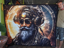 Load image into Gallery viewer, Crealab108 UV Tapestry 150/200cm - 59/78inches eyelets on reinforced band finishing Solaris - Solar Eclipse DJ UV Tapestry Solaris - Solar Eclipse DJ UV Tapestry
