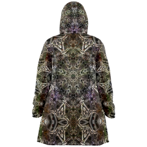 Primaterra Cosmic Fractal Cloak ,Hoodie Blanket, Psychedelic Hooded, Festival Blanket