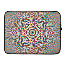 Load image into Gallery viewer, Psychedelic Fractal Mandala sacred geometry yoga ecstatic dance DJ Laptop Sleeve Crealab108
