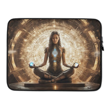 Load image into Gallery viewer, Psychedelic Fractal Mandala sacred geometry yoga ecstatic dance DJ Laptop Sleeve Crealab108 koh Pha ngan
