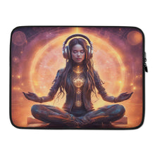 Load image into Gallery viewer, Psychedelic Fractal Mandala sacred geometry yoga ecstatic dance DJ Laptop Sleeve Crealab108 koh Pha ngan
