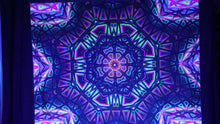 Load and play video in Gallery viewer, FestiMap UV Psychedelic Fractal Mandala Tapestry
