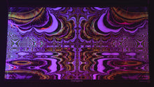 Load and play video in Gallery viewer, UV psychedelic fractal tapestry by Crealab108
