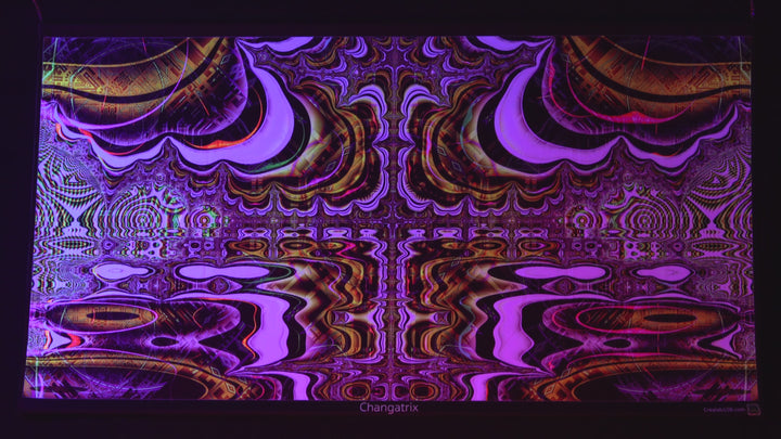UV psychedelic fractal tapestry by Crealab108