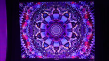 Load and play video in Gallery viewer, Unison UV Psychedelic Fractal Mandala Tapestry
