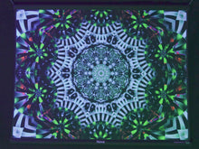 Load and play video in Gallery viewer, Nova UV Psychedelic Fractal Mandala Tapestry

