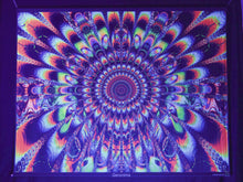 Load and play video in Gallery viewer, Geronima UV Psychedelic Fractal Mandala Tapestry
