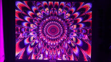 Load and play video in Gallery viewer, Geronima UV Psychedelic Fractal Mandala Tapestry

