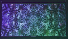 Load and play video in Gallery viewer, Video RGB light effect on Crealab108 UV fractal trippy tapestry
