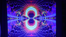 Load and play video in Gallery viewer, Infinity Gate UV Trippy Psychedelic Fractal Tapestry
