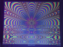 Load and play video in Gallery viewer, Dance for Sun UV Psychedelic Fractal Mandala Tapestry
