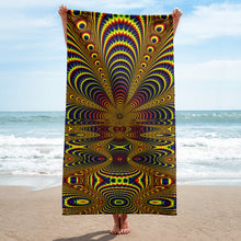Load image into Gallery viewer, Dance for Sun Towel -  Trippy Fractal Geometric Mandala
