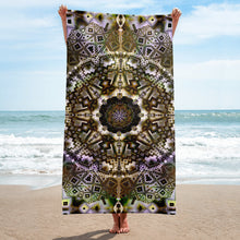 Load image into Gallery viewer, Organic Towel -  Trippy Fractal Geometric Mandala
