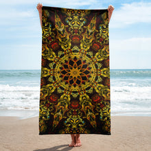 Load image into Gallery viewer, Totem Towel -  Trippy Fractal Geometric Mandala
