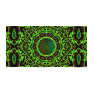 Sawadee Towel -  Trippy Fractal Geometric Mandala