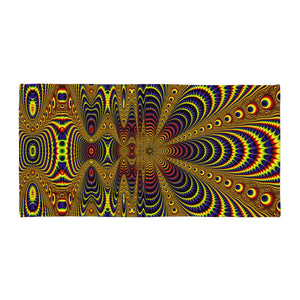 Dance for Sun Towel -  Trippy Fractal Geometric Mandala