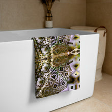 Load image into Gallery viewer, Organic Towel -  Trippy Fractal Geometric Mandala
