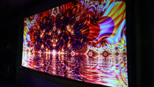 Load and play video in Gallery viewer, Spectral Lake UV Psychedelic Fractal Tapestry

