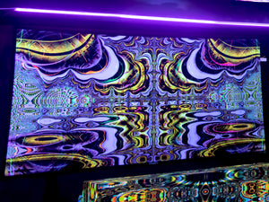 UV fractal trippy psychedelic tapestry by crealab108 koh pha ngan