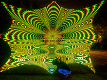 Load image into Gallery viewer, UV Giant stretch fractal tapestry Dance for sun by crealab108
