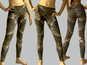 Dark UV Psychédélique Fractal  Leggings