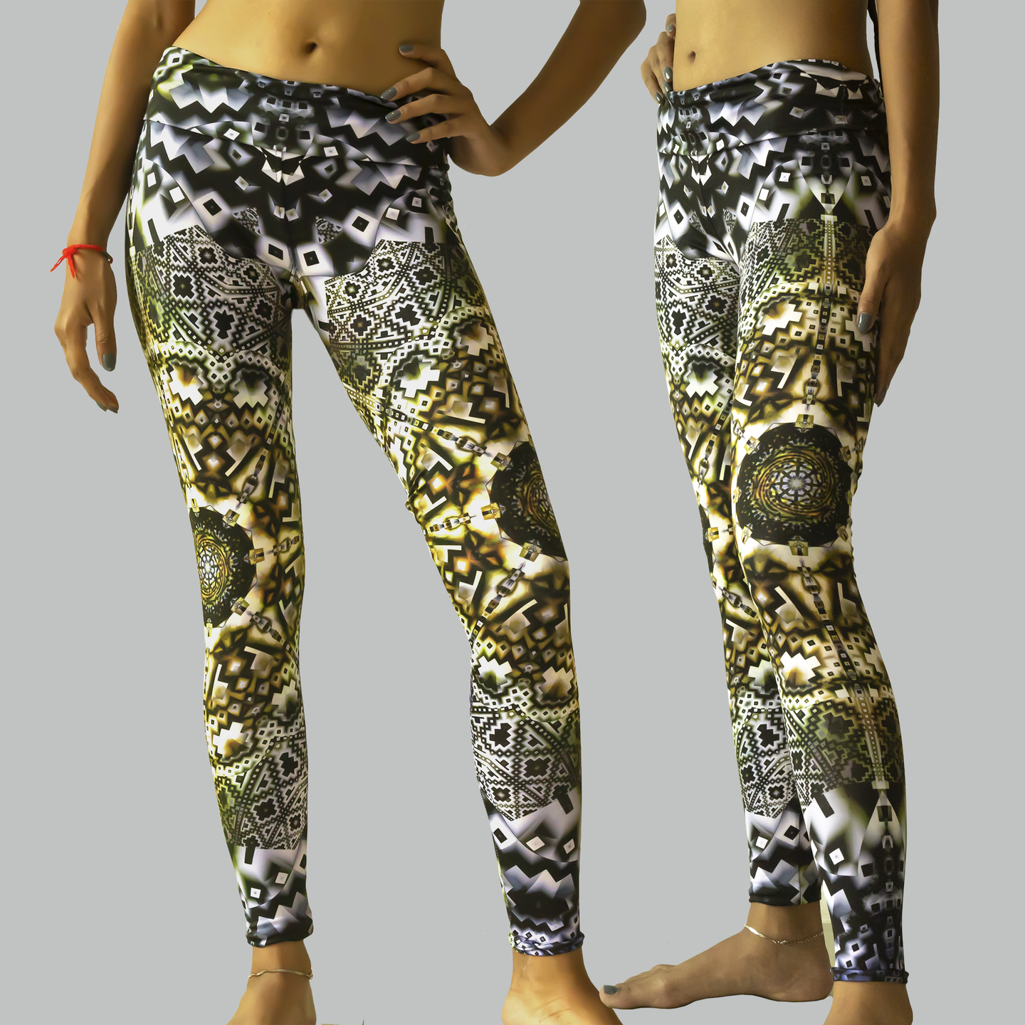 Organic UV Psychédélique Fractal  Leggings