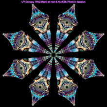 Load image into Gallery viewer, Unison UV Stretch Fractal Canopy 8 petals
