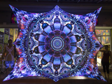 Load image into Gallery viewer, Unison UV giant psychedelic trippy tapestry by crealab108
