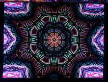 Charger l&#39;image dans la galerie, FestiMap UV Psychedelic Fractal Mandala Tapestry - Crealab108
