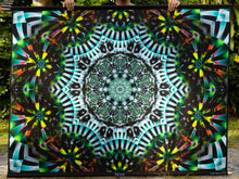 Charger l&#39;image dans la galerie, Nova UV Psychedelic Fractal Mandala Tapestry - Crealab108
