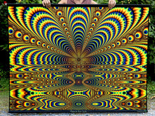 Load image into Gallery viewer, Crealab108 Horizontal Tapestry 120/150cm - 47/59inches pockets finishing Dance for Sun UV Psychedelic Fractal Mandala Tapestry Dance for Sun UV Psychedelic Fractal Mandala Tapestry

