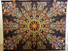 Load image into Gallery viewer, Crealab108 Horizontal Tapestry 120/150cm - 47/59inches pockets up/down finishing Totem UV Psychedelic Fractal Mandala Tapestry Totem UV Psychedelic Fractal Mandala Tapestry

