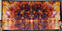 Load image into Gallery viewer, Spectral Lake UV Psychedelic Fractal Tapestry - Crealab108
