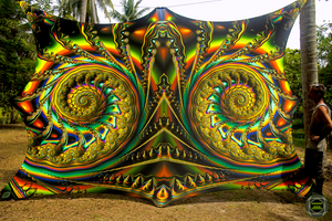Cameleon UV Psychedelic Fractal Tapestry - Crealab108